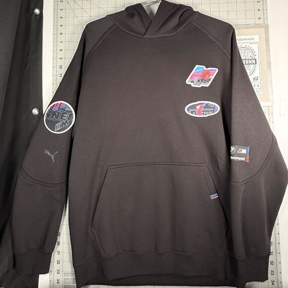 BMW® M Motorsport / PUMA®  |  “STATEMENT”™  |  BLACK HOODIE  |  MENS-M  |  NEW - Picture 2 of 16